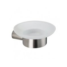 Мыльница стеклянная MELANA сатин хром MLN-865010-1