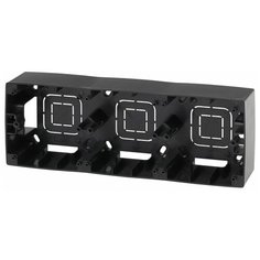 ЭРА 12-6103-06 ЭРА Коробка наклад. монтажа 3 поста, Эра12, чёрный (5/50/700) ERA