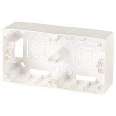 ЭРА 12-6102-15 ЭРА Коробка наклад. монтажа 2 поста, Эра12, перламутр (10/100/600) ERA