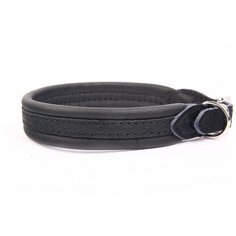 Ошейник для собак ZOOLESZCZ "Soft Plus", черный, 40х1.6см