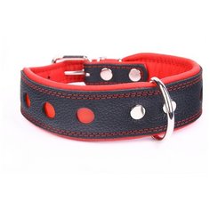 Ошейник для собак ZOOLESZCZ "NEO Reflective", черно-красный, 65х5см