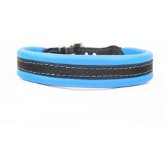 Ошейник для собак ZOOLESZCZ "Soft Plus", голубой, 40х1.6см