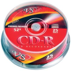 Диск CD-R VS 700 Mb 52x 25 шт. cake box