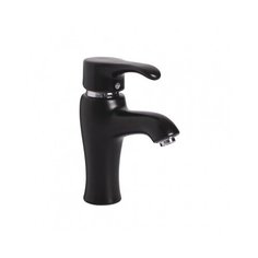 Смеситель д/ум MLN-F-002CBK-M керамический, однорычажный, черный матовый Melana