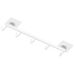 Крючок, держатель, вешалка для кухни, ванной, органайзер самоклеящийся белый 1 шт Lol Uno Home