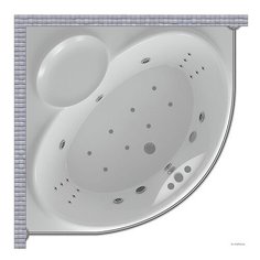 Карниз для ванной Aquatek Epsilon 150x150 Полукруглый, дуга Good Home Shop