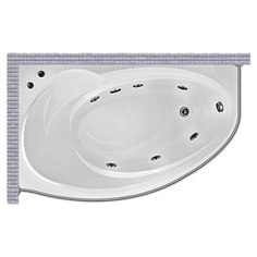 Карниз для ванной BAS Fantasy 150x90 Асимметричный Good Home Shop