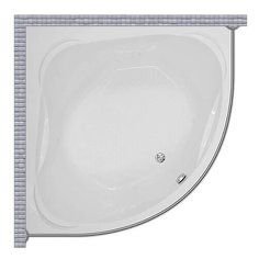 Карниз для ванной BAS Riola 135x135 Полукруглый, дуга Good Home Shop