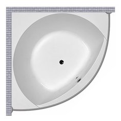 Карниз для ванной KOLO MAGNUM 155x155 Полукруглый, дуга Good Home Shop