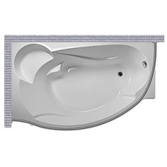 Карниз для ванной Eurolux Alexandria 170x110 Асимметричный Good Home Shop