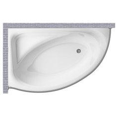 Карниз для ванной Cersanit Meza 160x100 Асимметричный Good Home Shop