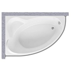 Карниз для ванной Aquanet Mayorca 150x100 Асимметричный Good Home Shop