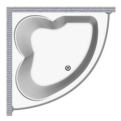 Карниз для ванной Aquanet Manila 150x150 Полукруглый, дуга Good Home Shop