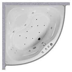 Карниз для ванной Akrilan Esquivel 170x170 Полукруглый, дуга Good Home Shop