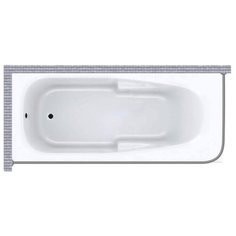 Карниз для ванной KOLLER POOL Landora 170x75 Г-образный, угловой Good Home Shop