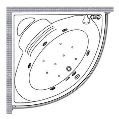 Карниз для ванной Doctor Jet Niagara 140x140 Полукруглый, дуга Good Home Shop