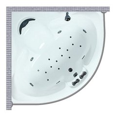 Карниз для ванной Doctor Jet Sinergia 154x154 Полукруглый, дуга Good Home Shop