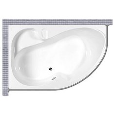 Карниз для ванной Artel Plast Флория 170x105 Асимметричный Good Home Shop