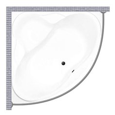 Карниз для ванной Banoperito Rafaelo 150x150 Полукруглый, дуга Good Home Shop