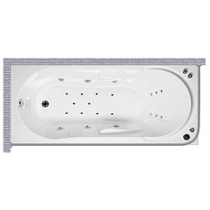 Карниз для ванной Akrilan Glamour Rio Orinoko 170x80 Г-образный, угловой Good Home Shop