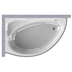 Карниз для ванной Radomir Модерна 160x100 Асимметричный Good Home Shop