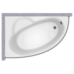 Карниз для ванной Jika Geneve 150x100 Асимметричный Good Home Shop