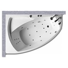 Карниз для ванной Banoperito Belinda 150x95 Асимметричный Good Home Shop