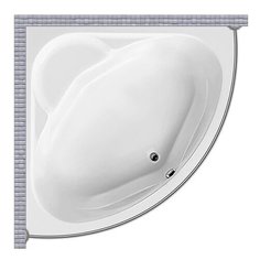 Карниз для ванной Santek Карибы 140x140 Полукруглый, дуга Good Home Shop