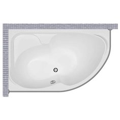 Карниз для ванной Aquanet Allento 170x100 Асимметричный Good Home Shop