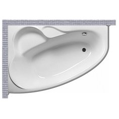 Карниз для ванной Relisan Ariadna 170x110 Асимметричный Good Home Shop