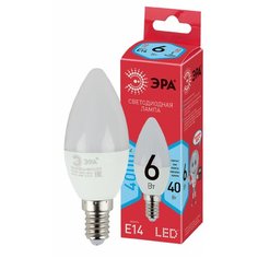 ЭРА ECO LED B35-6W-840-E14 ЭРА (диод, свеча, 6Вт, нейтр, E14) (10/100/3500) ERA