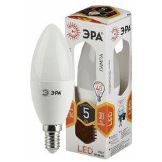 ЭРА LED B35-5W-827-E14 ЭРА (диод, свеча, 5Вт, тепл, E14) (10/100/4000) ERA