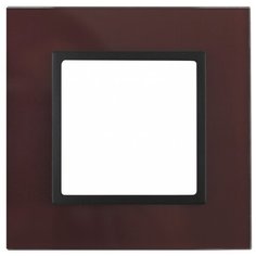 ЭРА 14-5101-25 ЭРА Рамка на 1 пост, стекло, Эра Elegance, бордо+антр (10/50/1800) ERA