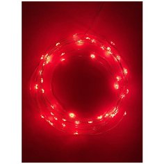 ЭРА ENIN -5NR ЭРА Гирлянда LED Нить 5 м красный свет, АА (100/2500) ERA