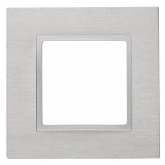 ЭРА 14-5201-03 ЭРА Рамка на 1 пост, металл, Эра Elegance, алюминий+алюм (10/50/1800) ERA