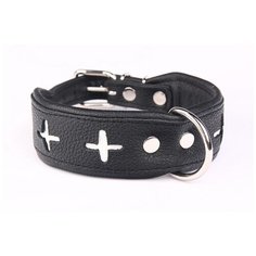 Ошейник для собак ZOOLESZCZ "Switzerland", черный, 50х4см