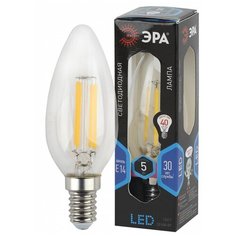 ЭРА F-LED B35-5W-840-E14 ЭРА (филамент, свеча, 5Вт, нейтр, E14) (10/100/3500) ERA