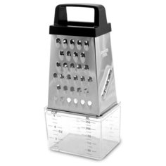 LR07-55 LARA Терка - 4 поверхности, контейнер 250мл, высота 15 см, измерительная шкала, нерж сталь