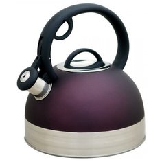 Чайник для плиты Катунь КТ-122, 2,5л со свистком, пурпурный, индукц. Katun