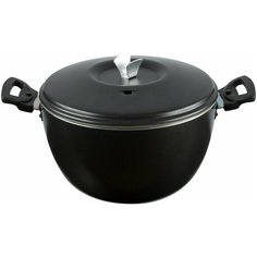 Кастрюля-Казан Калитва Кумир, диаметр 24 см, объем 5л с металлической крышкой, съемными ручками