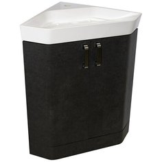 Тумба д/ванной "КВАРЦ-67" напольная, угловая серая под ум. Quartz-50 (ПВХ) Mixline