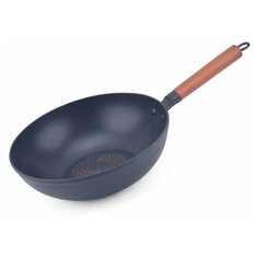 Сковорода WOK LARA серия азия 30х9.0см, деревянная ручка, индукционное дно