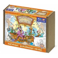 Фигурный деревянный пазл "FUN ART collection" Пиратский корабль Нескучные игры