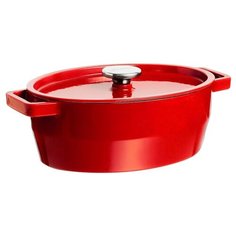 Кастрюля овальная O CUISINE 29см красная 3.8л чугун Pyrex