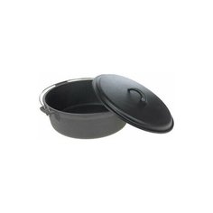 Кастрюля подвесная LARA чугун 31x10 см, 5.5л, крышка, литые ручки, стенка до 5 мм LR02-711