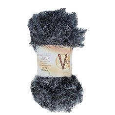 Пряжа Visantia "KUZU" 70% полиэстер, 30% нейлон №13 чёрно-белый - 5 мотков по 100 гр