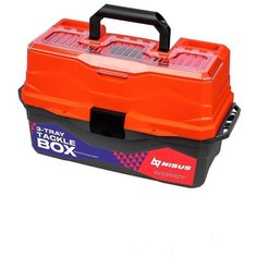 Ящик для снастей Tackle Box, трехполочный, NISUS, оранжевый ТОНАР