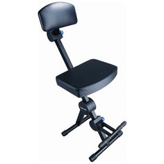 QUIK LOK DX749 Стул с регулируемой высотой (от 56,5 до 85,5 см), подставкой для ног и спинкой, ширина 41,5 см