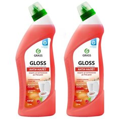 Чистящий гель для ванны и туалета "Gloss coral" 750мл, 2 шт. Grass