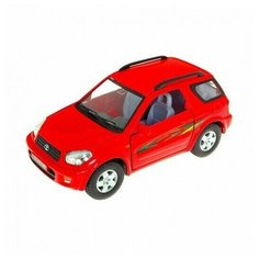 Детская игрушечная коллекционная металическая модель машинки игрушки Kinsmart "Тойота RAV4" (металлическая, инерционная) красный 1:32